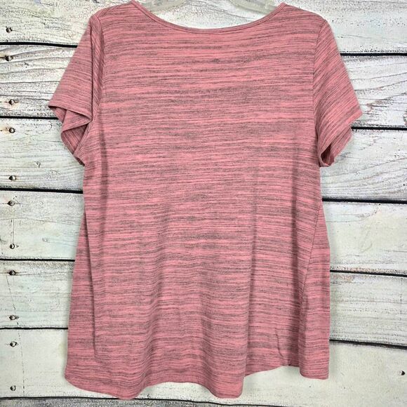 LuLaRoe Pink Heathered Short Sleeve Top XL - Picture 4 of 7